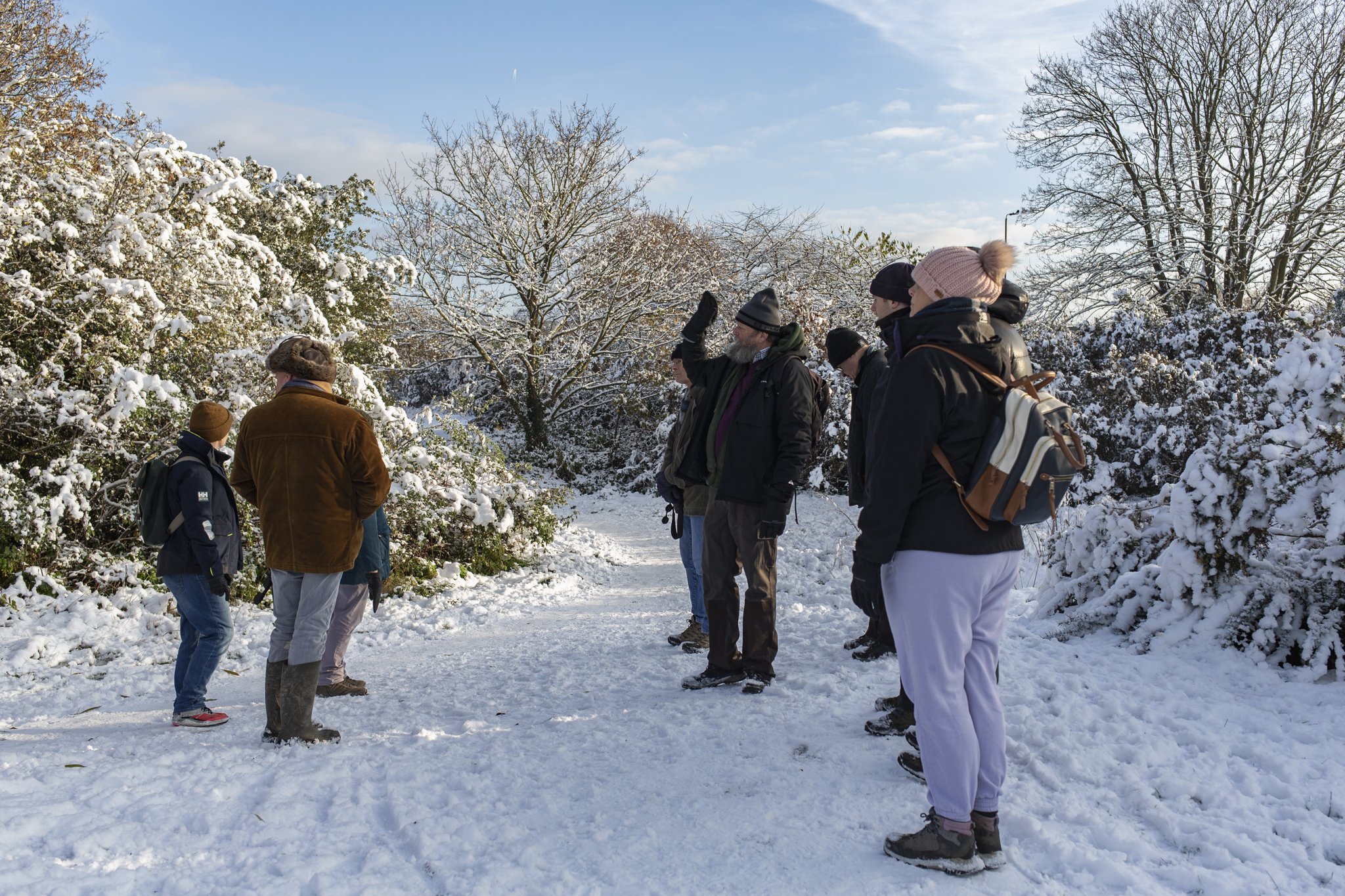 Volunteers and staff on our recent social Winter Walk 
